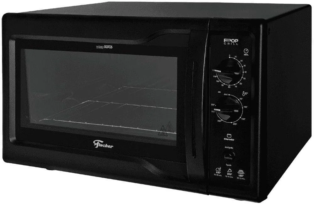 FISCHER FORNO ELETRICO BANCADA POP GRILL 44L BLACK 220V 34313-94809