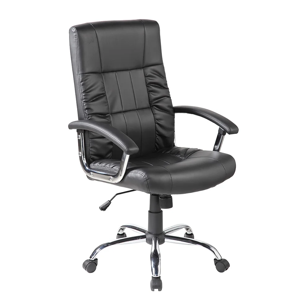 Cadeira de Escritório Presidente Giratória com Relax Office Plus Preta