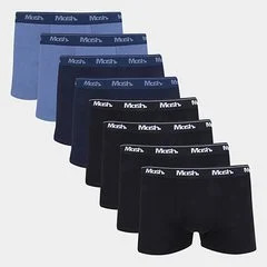 Kit Cueca Boxer Mash Cotton Masculina 8 Peças