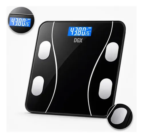 Balança Digital Smart Corporal Bioimpedância Profissional Preto 3v