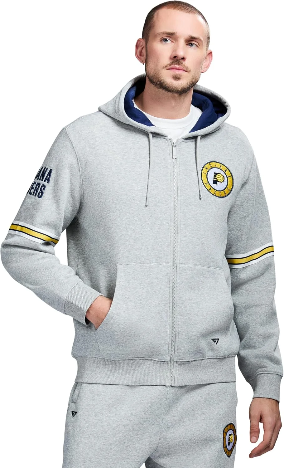 Suéter com capuz X Nba Officially Licensed Men's Full-zip Up Long Sleeve Hooded Fleece Sweatshirt GAME 7Masculino