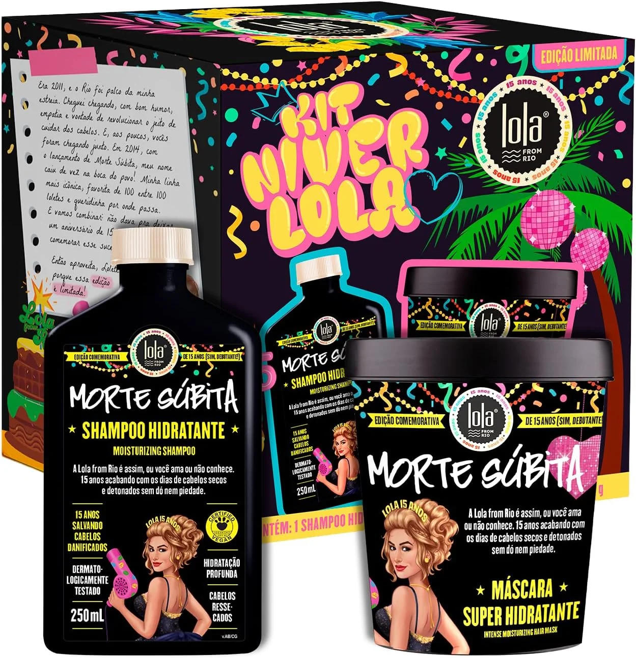 Kit Morte Súbita - Shampoo e Máscara - Edição comemorativa - Lola From Rio