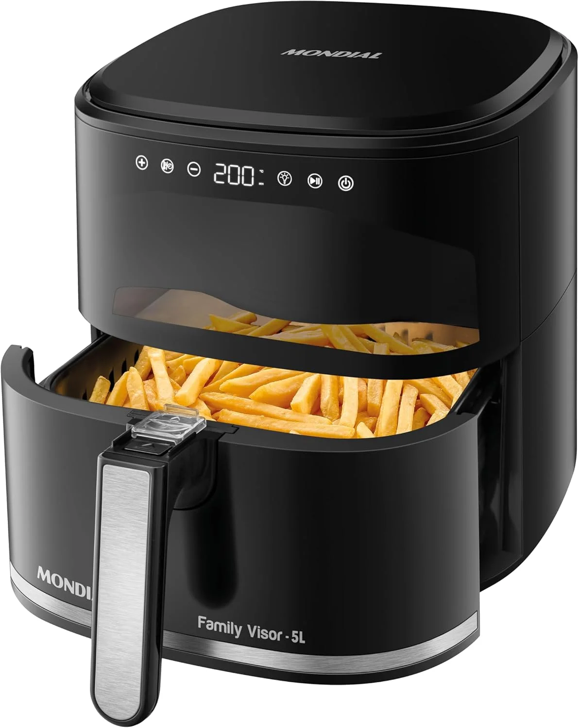 MONDIAL Fritadeira Sem Óleo Air Fryer Digital 5L, Preto, 2000W, 220V - AF-50-DV