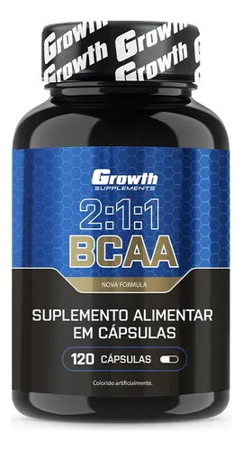 Bcaa 2:1:1 120 Cápsulas Growth Supplements