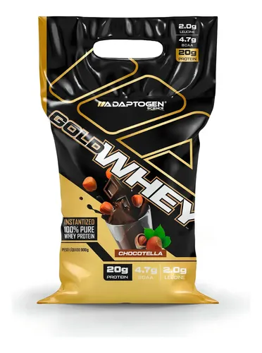 Gold Whey 100% Whey Protein 900g Sabor Chocotella Adaptogen Sabor Chocotela