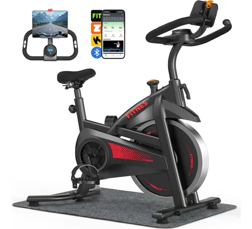 Bicicleta Ergométrica Spinning Profissional Inércia 15kg App Preto