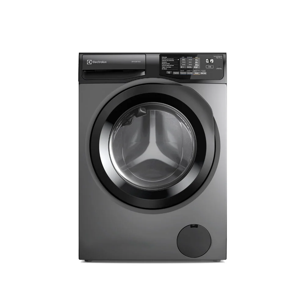 Lava & Seca 12Kg Electrolux Inverter Cinza Ônix com 8 Programas de Lavagem - LSC12