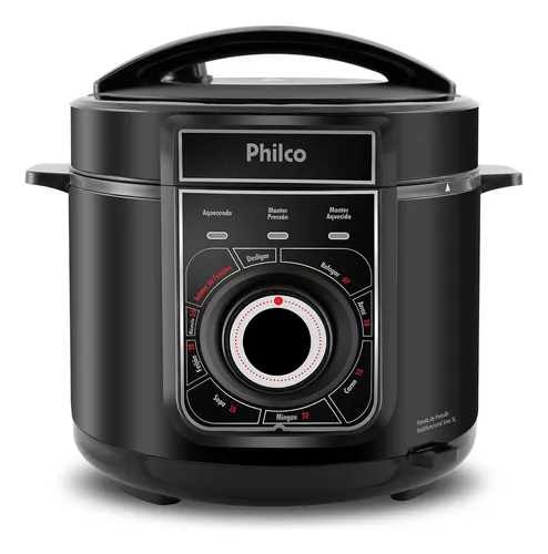 Panela De Pressão Elétrica Multifuncional Philco Ppp02pi 900w Cor Preta Preto 220v