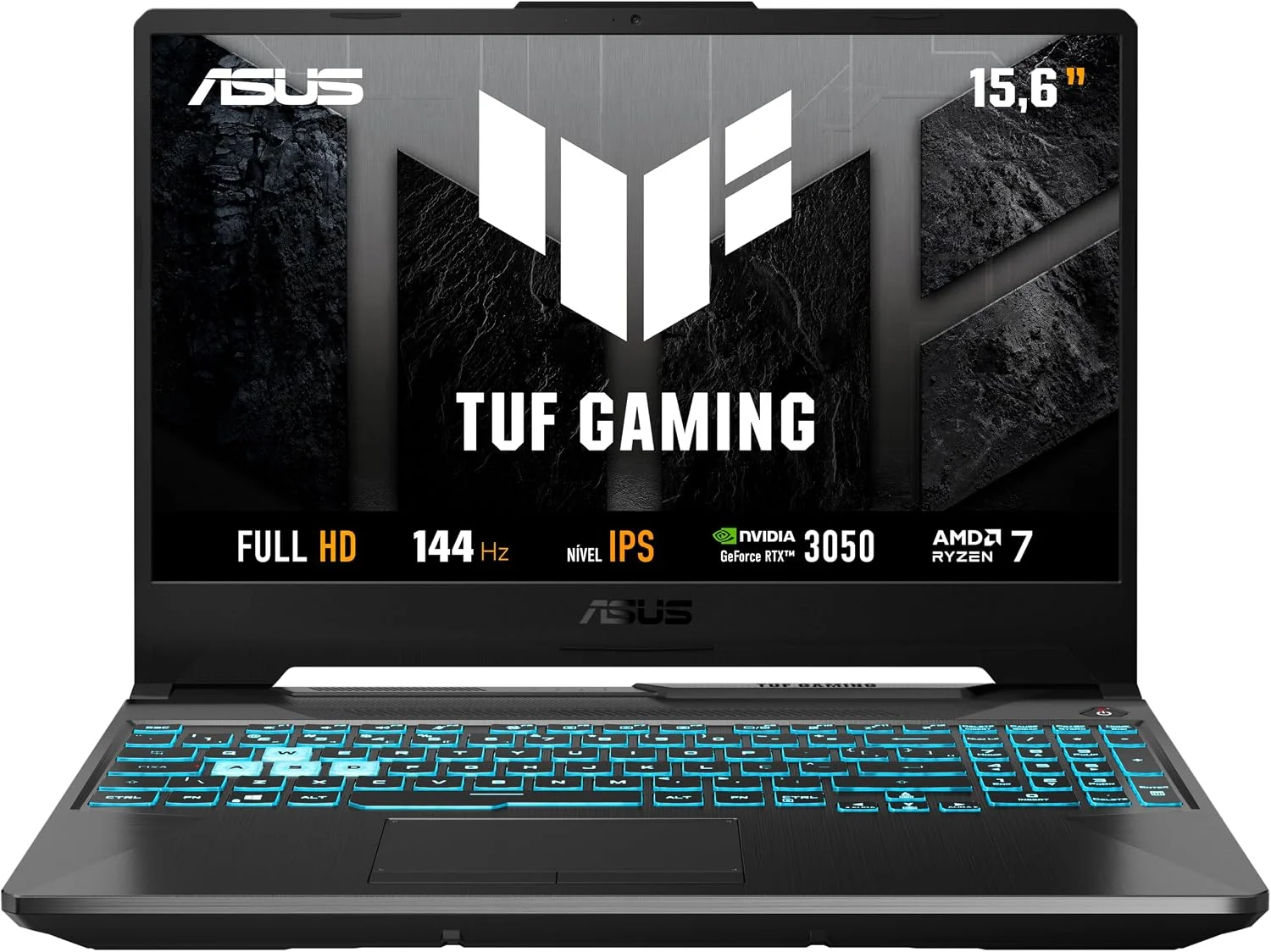 Notebook Gamer ASUS TUF Gaming A15, RTX3050 AMD RYZEN 7, 16 GB, 512 GB SSD, W11 Home, 15.6'' IPS 144Hz, Graphite Black - FA506NCG-HN217W