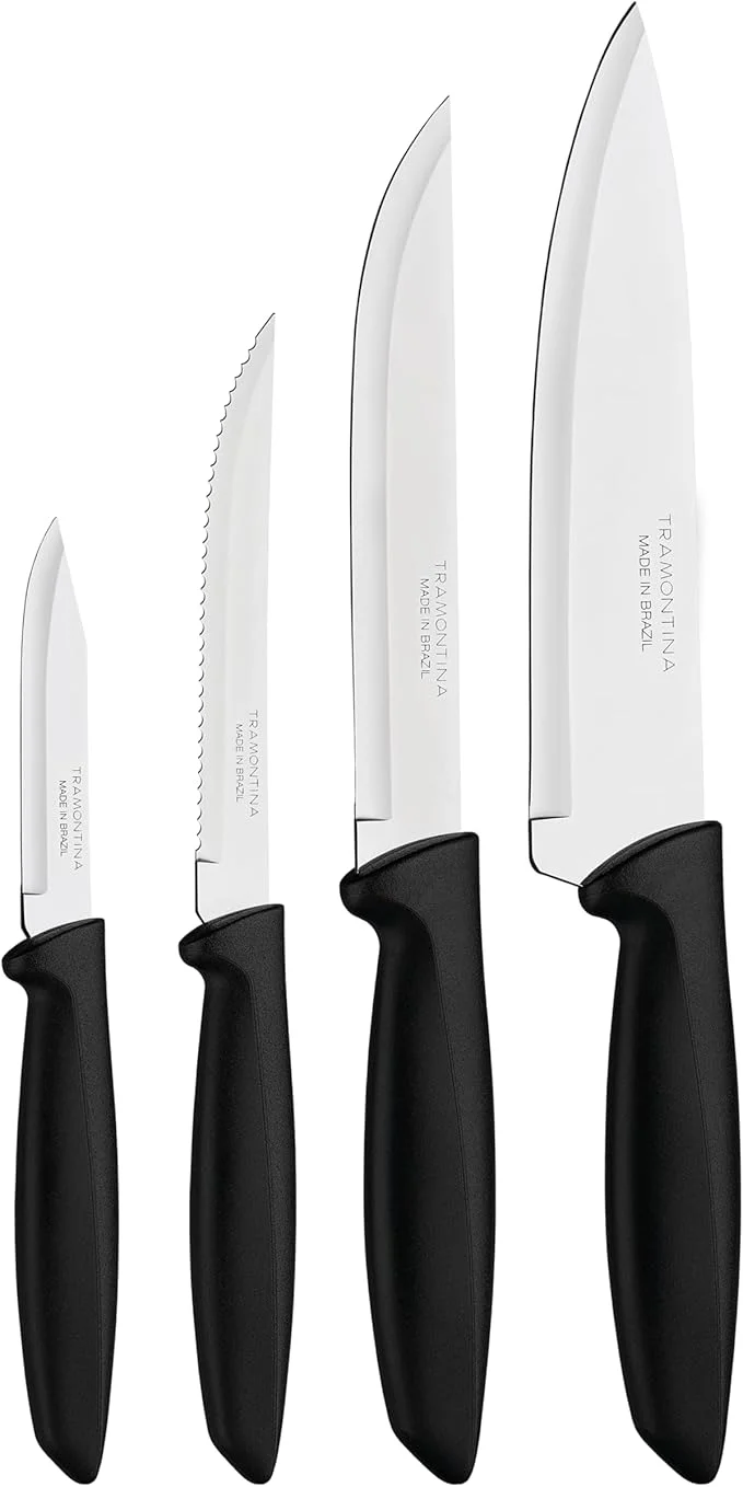 Tramontina JOGO FACAS INOX 4PC PLENUS PRE, Preto