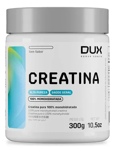 Dux Human Health Creatina Monohidratada Pura Sabor Neutro 300g Sem Sabor
