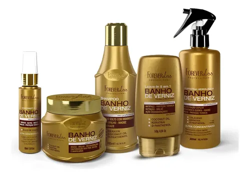 Kit Banho De Verniz Completo Brilho Extremo Forever Liss