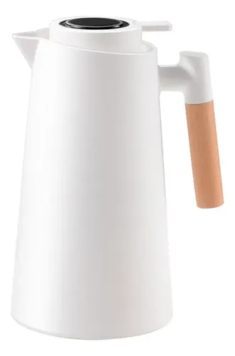 Garrafa Térmica 1 Litro Com Termômetro Led Para Chás / Café Branco