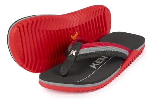 Sandália Kenner Unissex Nk6 Pro Vermelho/cinza/preto Liso 39