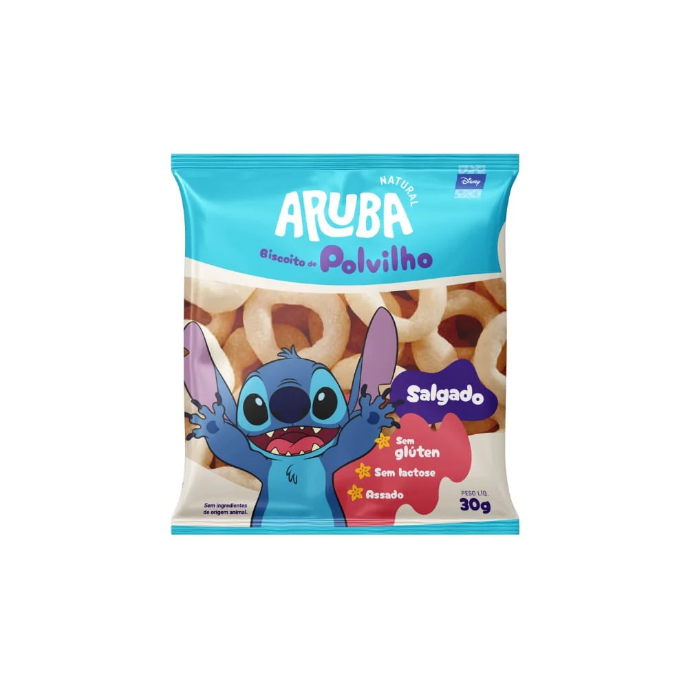 Biscoito de Polvilho Aruba Stitch Salgado 30g