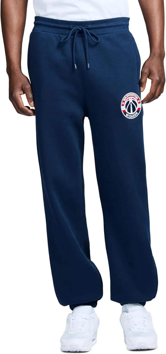Game 7 Calça de moletom masculina X NBA oficialmente licenciada casual de lã com bolsos
