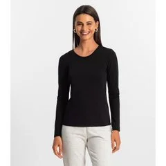 Blusa Manga Longa Feminina Rovitex Bege