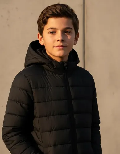 Jaqueta Puffer Infantil Forrada Pelinhos Bobojaco Inverno Preto 12