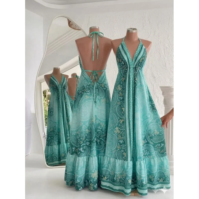 vestido longo floral indiano seda costa nua