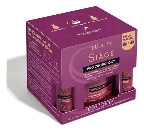 Eudora Kit Siage Pro Cronology Mascara + 2 Potencializadores