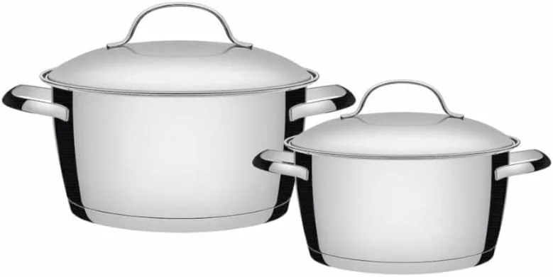 Jogo de Panelas com Fundo Triplo 2 Peças, Tramontina, 65660230, Inox