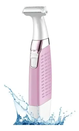 Depilador Elétrico Recarregável Kemei Km-1900 Para Zonas Íntimas Bivolt Rosa 127/220v