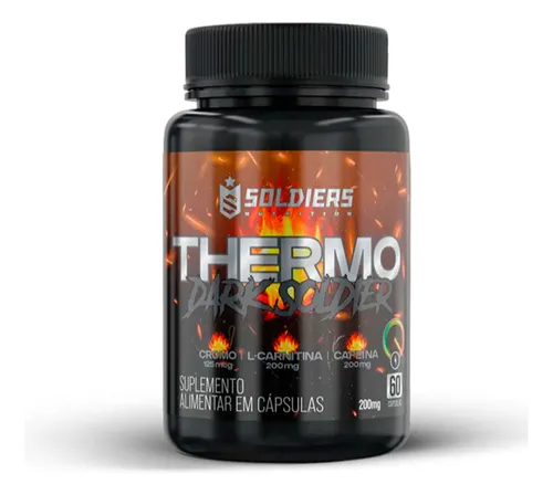 Termogênico Dark Cafeina 100% Importado Soldiers Nutrition Energia Rendimento Definição Sem Sabor