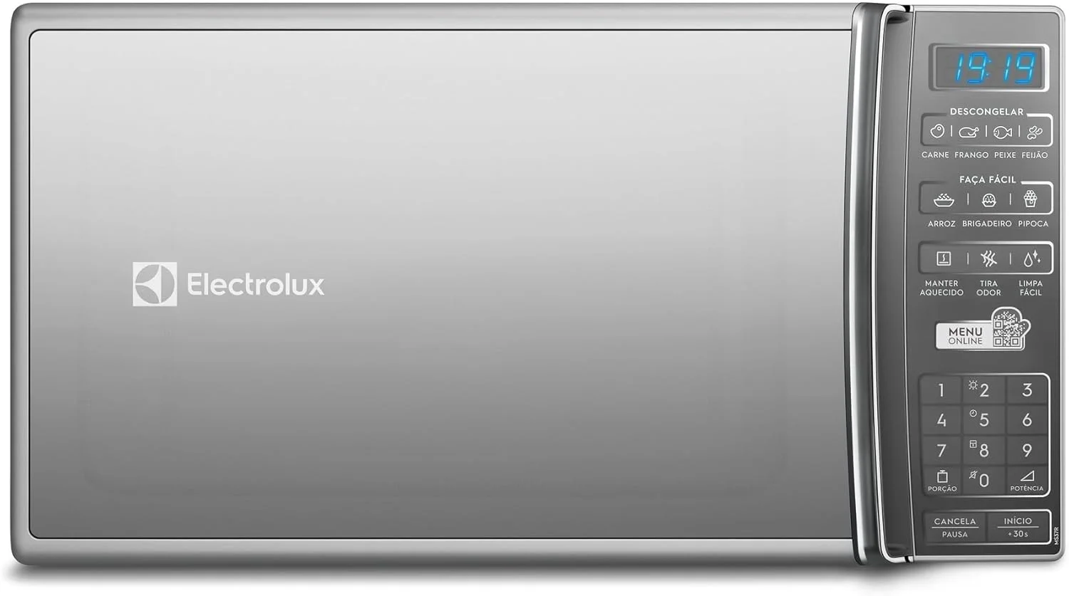 Micro-ondas Electrolux 27L Inox Espelhado com 55 receitas pré-programadas 127v MS37R