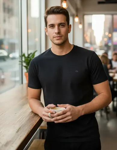 Camiseta Masculina Básica Slim Algodão - Várias Cores Ogochi