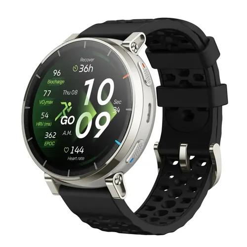 Relógio Inteligente Amazfit Active 3 Amoled Preto Cinza Mesh