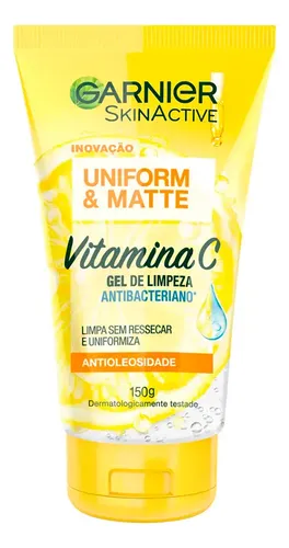 Gel De Limpeza Facial Hidratante Antimanchas Com Vitamina C E Pantenol Para Controle De Oleosidade Express Aclara Garnier 150ml Mista Dia/noite