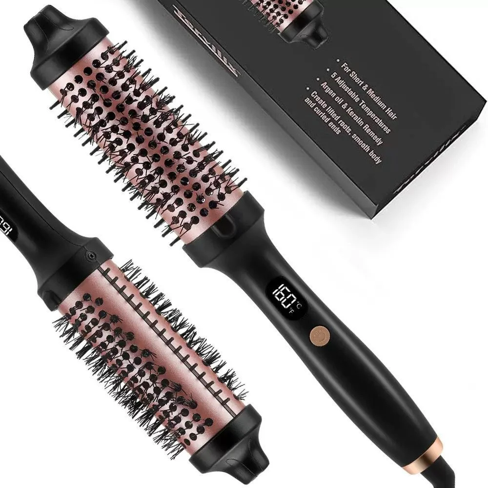 Escova Alisador Elétrica Quente Cabelo Com 2 Em1 Modelador 110V 220V