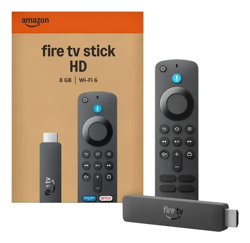 Fire Tv Stick Hd Amazon 8 Gb Wifi-6 Com Alexa (novo Modelo) Preto De Voz