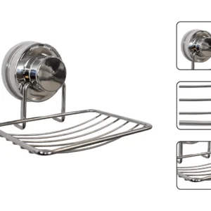 Saboneteira Inox Com Ventosa Para Banheiro Lavabo Área De Ser