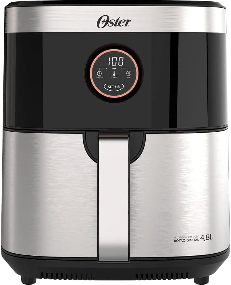 Fritadeira Oster Sem Óleo 2 em 1 Black, 4,8L, 220V, Inox/Preto, 1500W, OFRT660