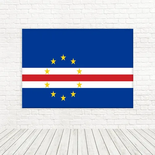 Bandeira Dos Países Copa Do Mundo Tecido Sublimado 1,40x1,00 Cabo Verde Rtp-268