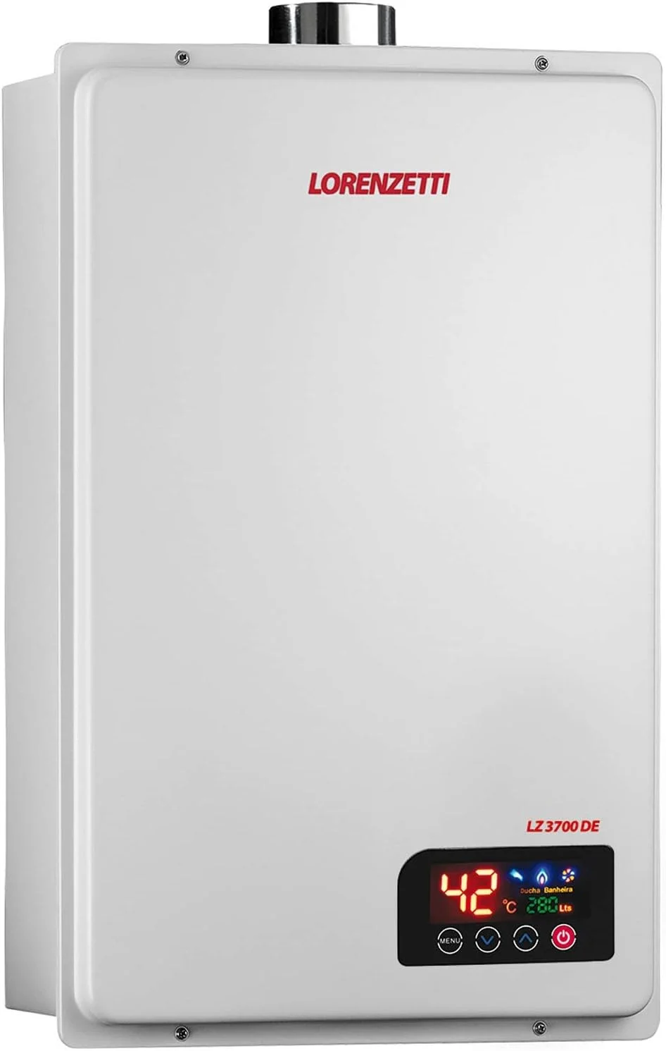 Aquecedor de Água a Gás LZ 3700DE GN 37 Litros/Min. Digital Branco Bivolt Lorenzetti