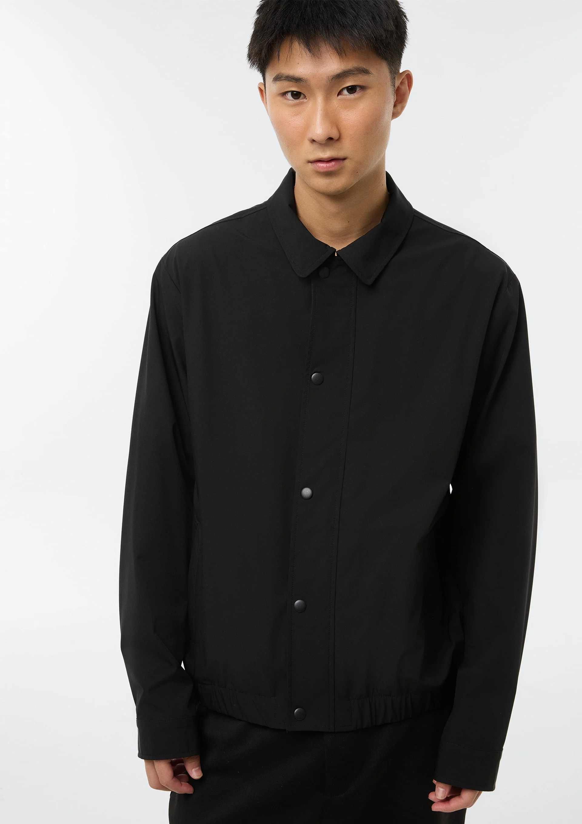 Jaqueta Masculina Em Tecido Tech - Preto