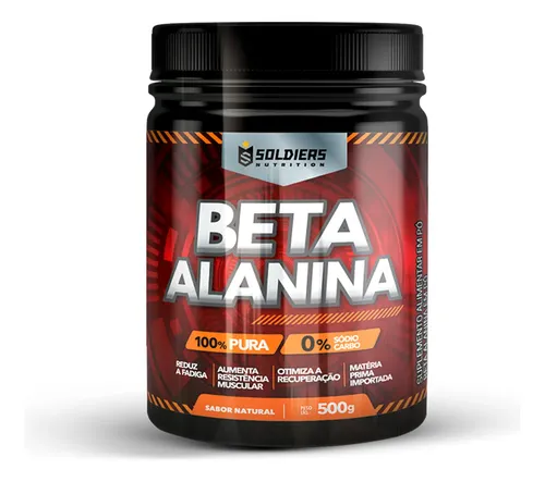 Beta Alanina Soldiers Nutrition 500g Pura Suplemento Em Pó Natural