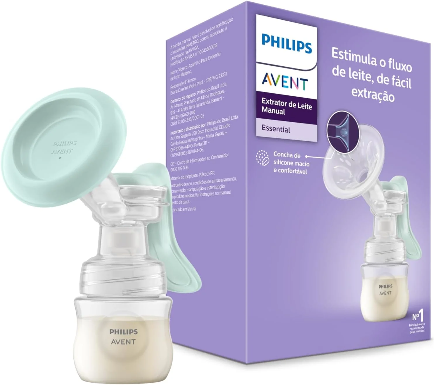Philips Avent Extrator de Leite Manual Essential SCF417/11 Verde | Portátil e Ergonômico