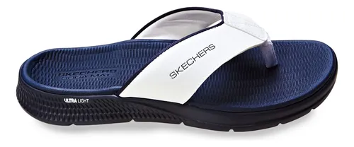 Chinelo Masculino Consistent Go Skechers Azul Lisa 38 Br