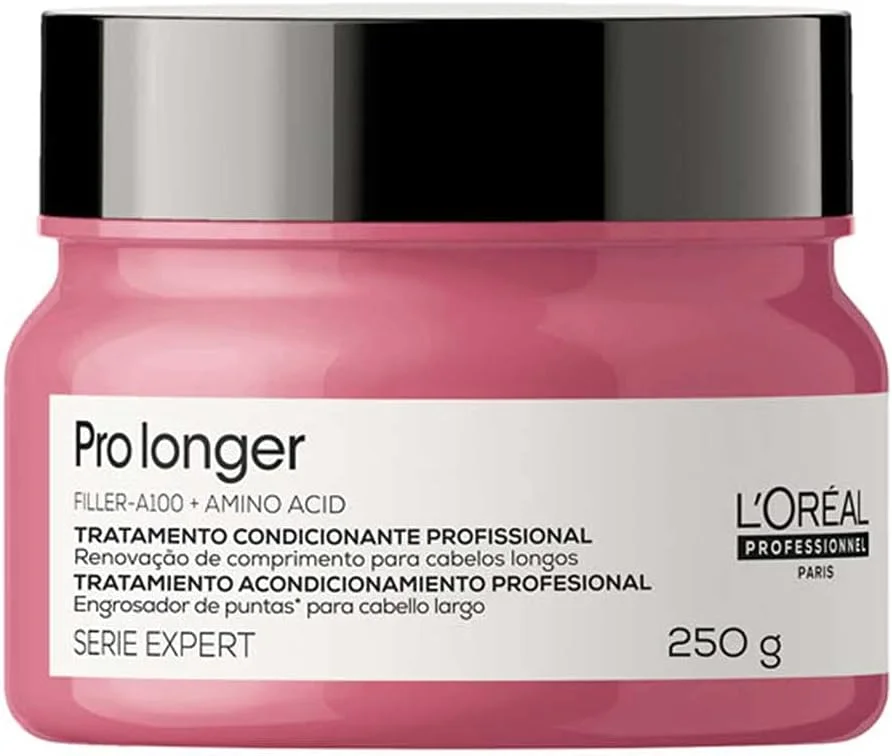 L'Oréal Professionnel Pro Longer, Máscara de Tratamento Capilar para Cabelos Finos e Afinados, Reduz Quebra e Pontas Duplas, Proporciona Brilho, Suavidade e Densidade aos Fios, 250g