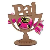 Kit 50 Porta Bom Bom Dia Dos Pais Troféu Mdf