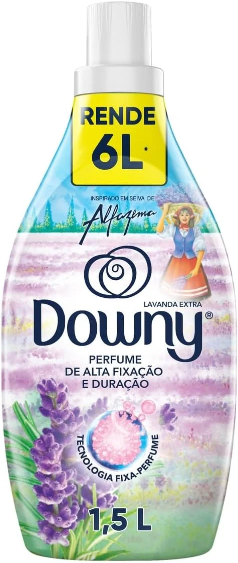 Downy Amaciante Concentrado Seiva de Alfazema 1.5L, Rende 6L, Perfume com Lavanda