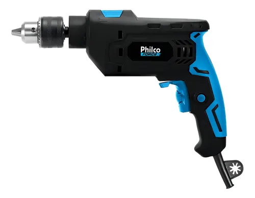Furadeira Philco Force 3000 Rpm Mandril 13mm 850w Pfu04 Cor Preto Com Detalhes Em Azul 127v