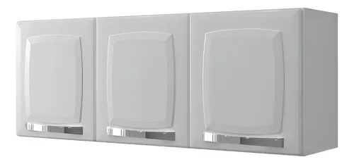 Armário Aéreo De Cozinha Branco Itatiaia 3 Portas Rose