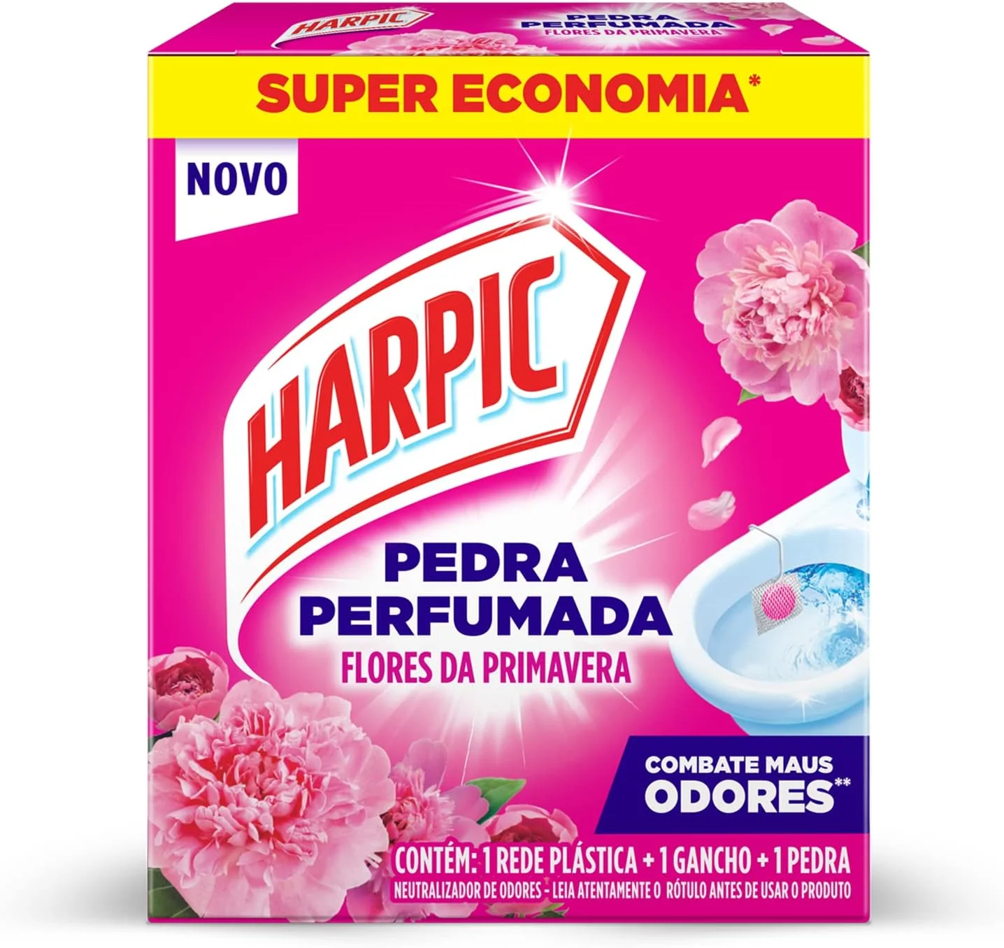 Harpic Pedra Perfumada Neutralizador de Odores Flores da Primavera 1un