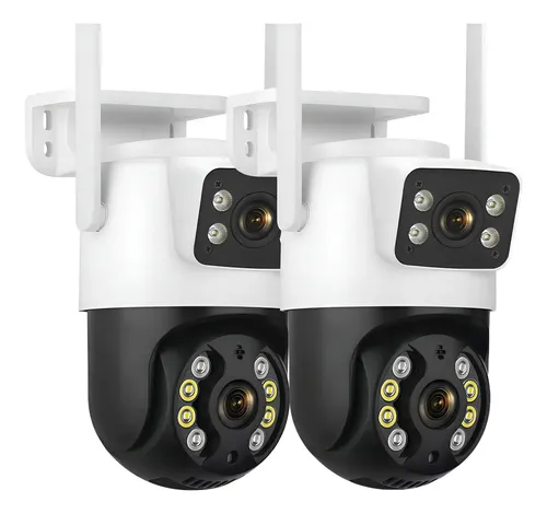 Kit 2 Camera Segurança A31 Icsee Prova D'agua Lente Dupla Cor Branco/preto Estary Shop