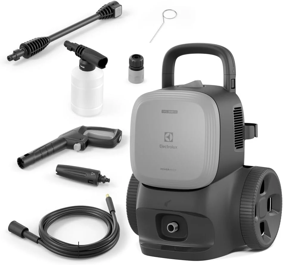 Electrolux Lavadora de Alta Pressão Lava Jato Lava Car 1850PSI de pressão de àgua e Potencia 1500W de motor com Aplicador de Detergente PowerWash EWS1850 220v Cinza