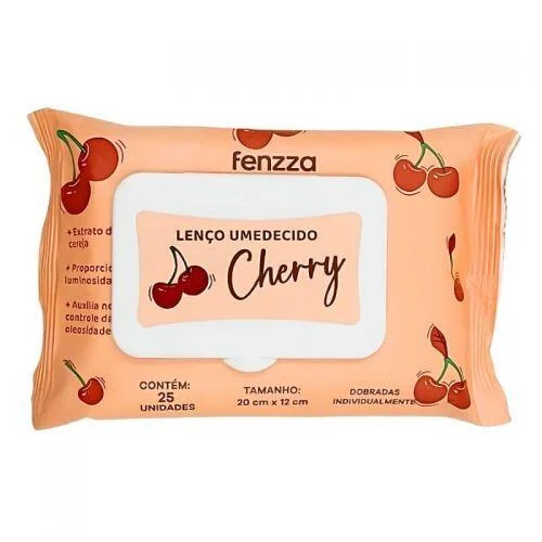 Lenço Umedecido Cereja - Fenzza